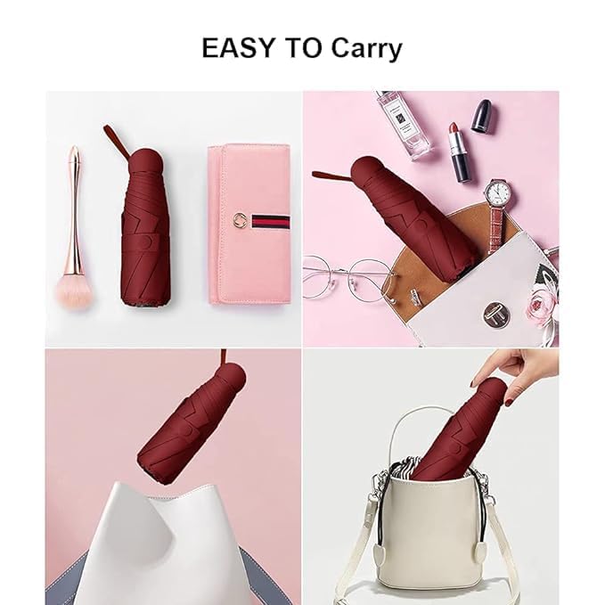 Round Handle Umbrella (maroon)