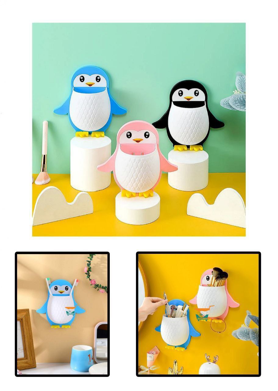 Penguin toothpaste holder black